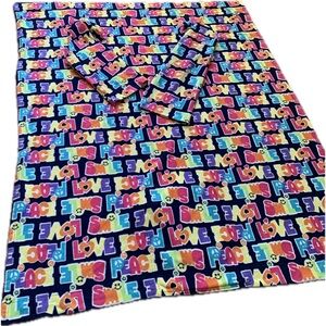 Girls ☮️ Tween Snuggie PEACE ✌🏼 blue purple  47" X 57" | JUSTICE